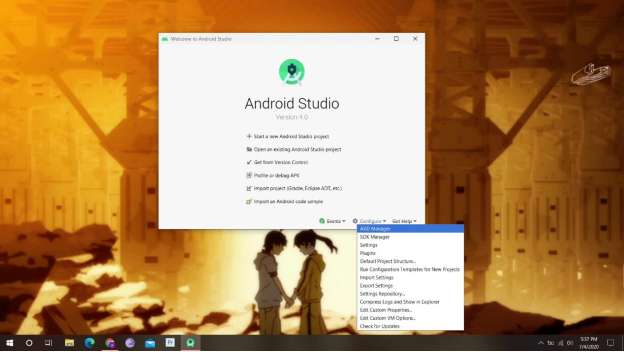 محاكي اندرويد الرسمي android studio