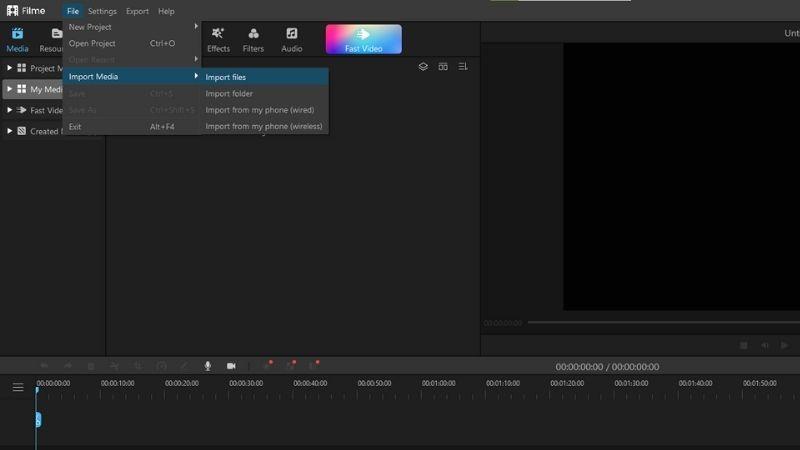 Filme video editor تسريع مقطع