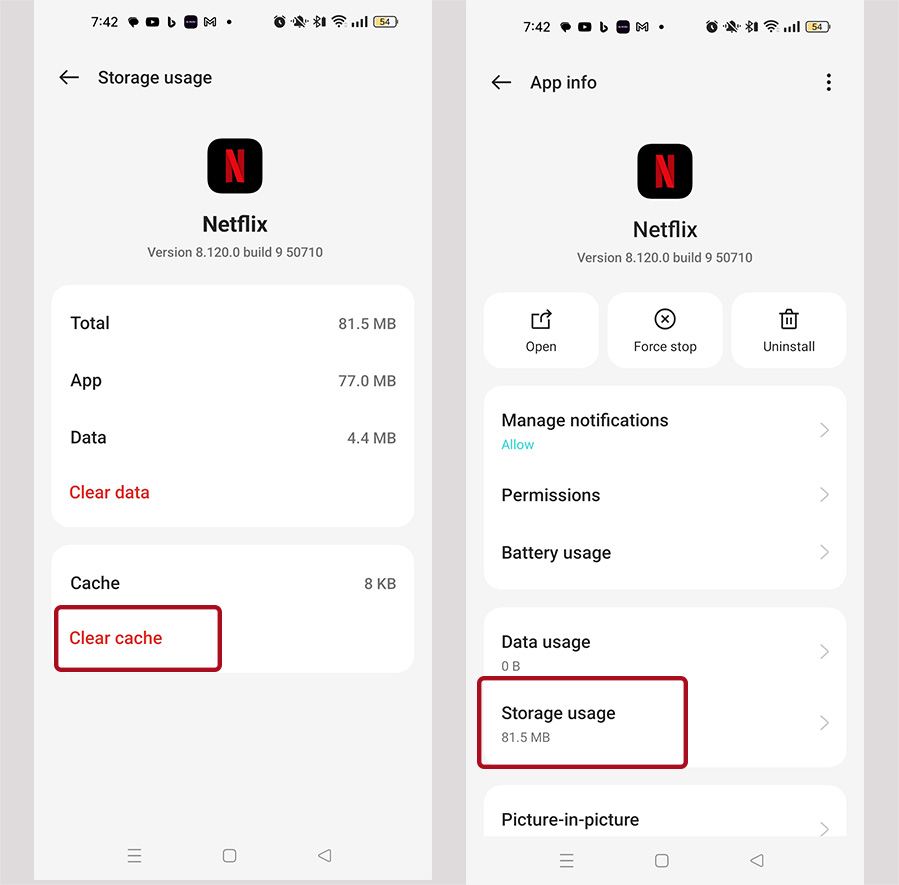 تنظيف ذاكرة التخزين المؤقت والبيانات اندرويد