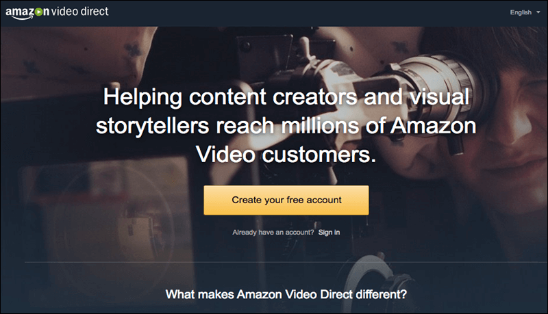 موقع Amazon Video Direct