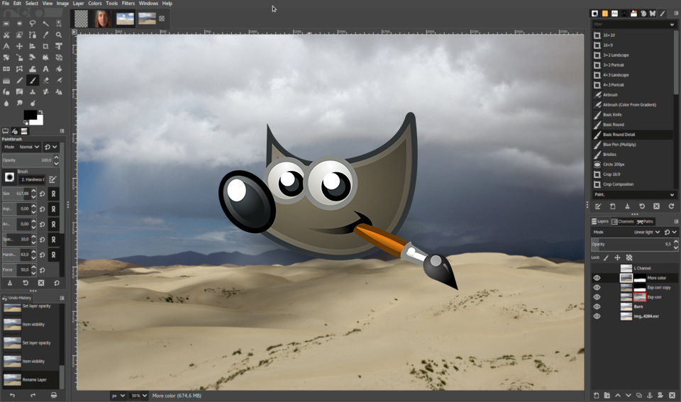 GIMP محرر صور محاني