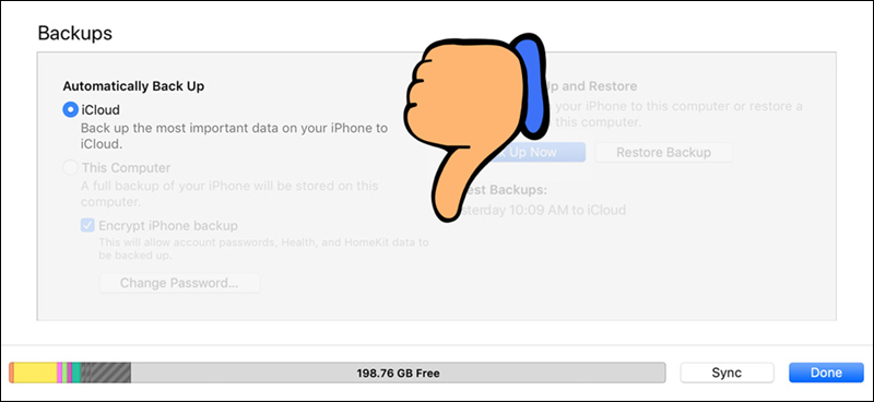 النسخ الاحتياطي عبر الآي كلاود