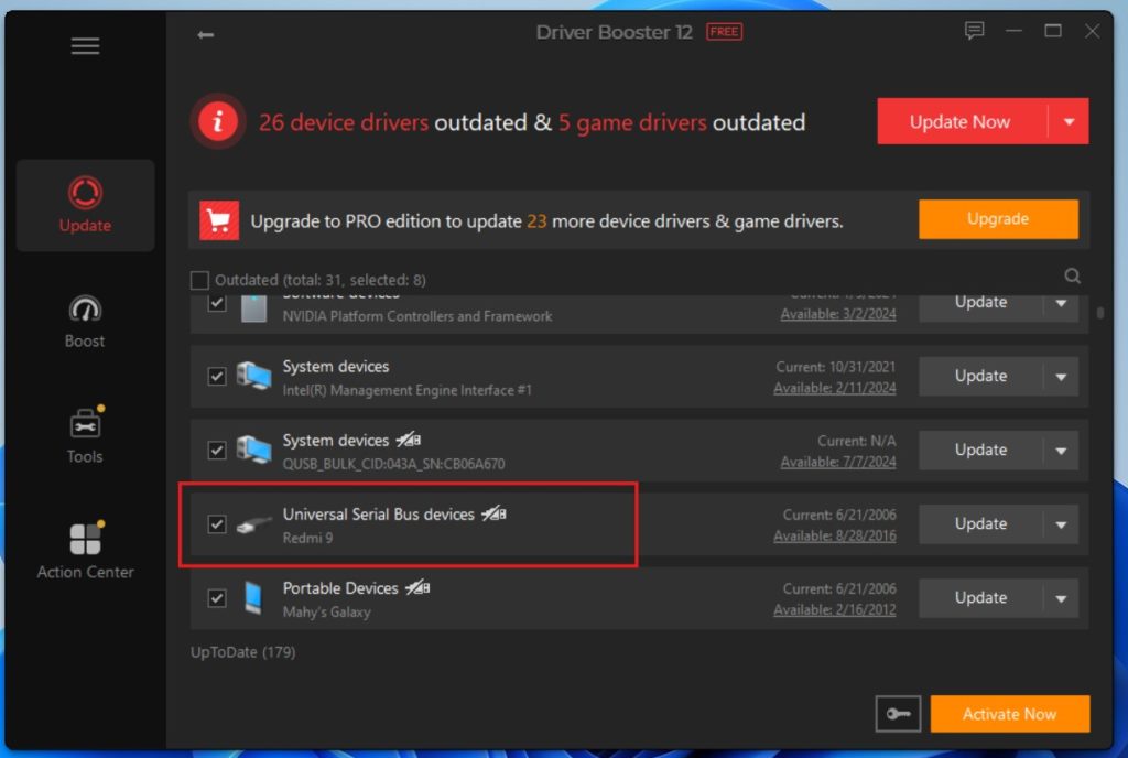 تحديث برامج التشغيل في ويندوز