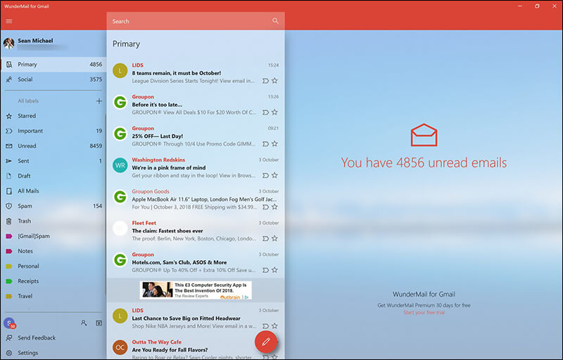 تطبيق WunderMail