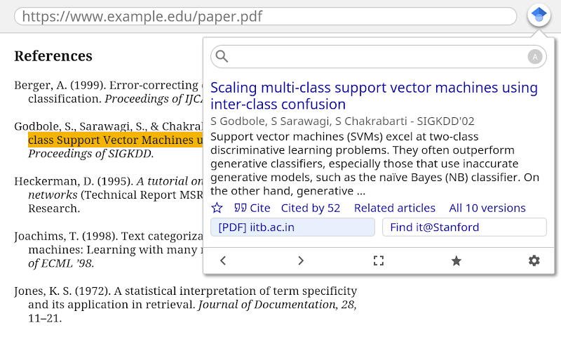 Google Scholar Button