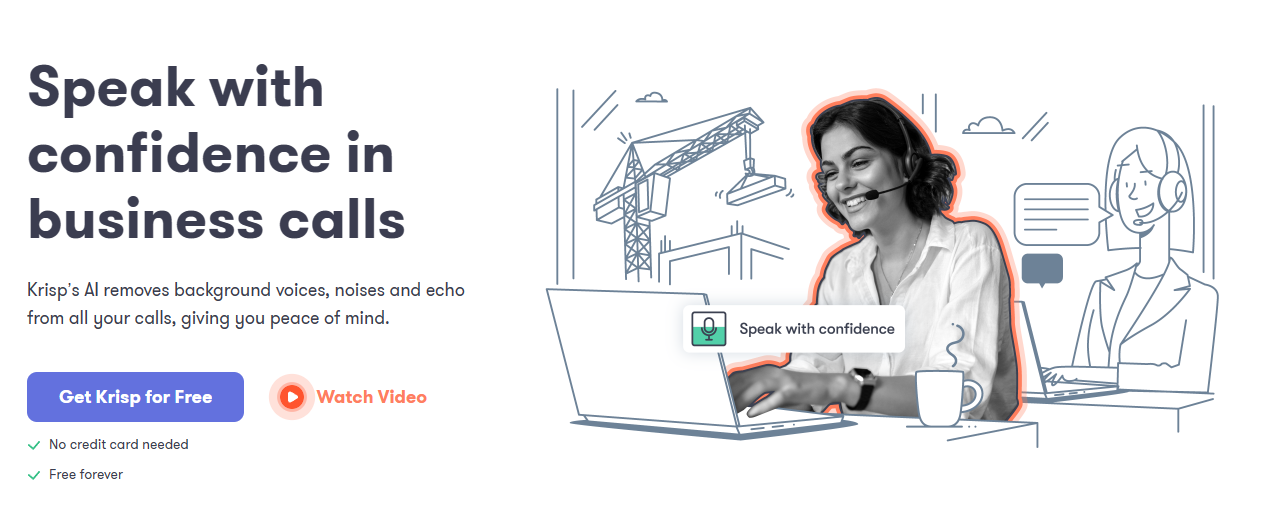 برنامج Krisp لعزل الضوضاء من الصوت