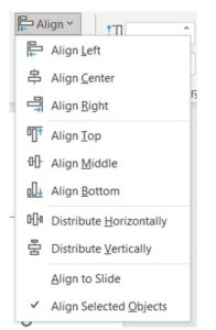 الخيار "محاذاة (Align)"