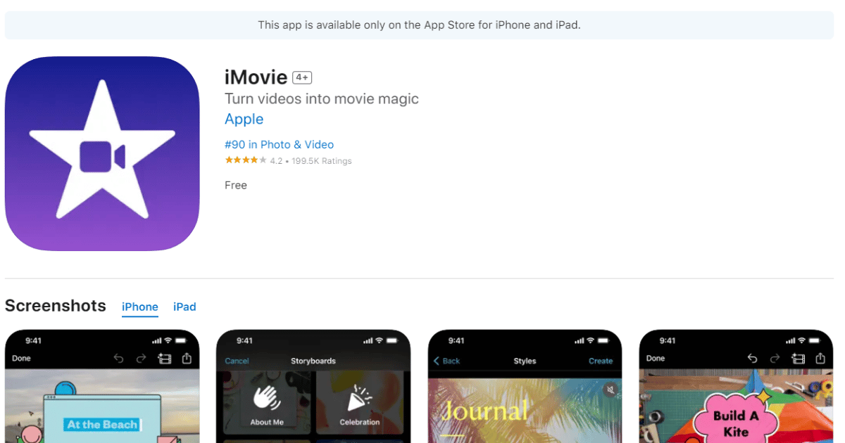 imovie افضل برامج تحرير الفيديو
