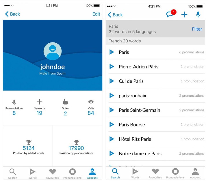 تطبيق Forvo Pronunciation Guide