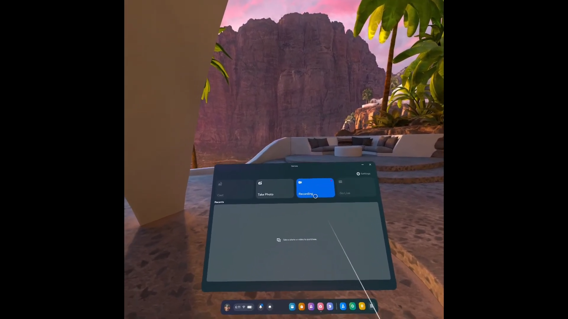 تسجيل تجربة اللعب على سماعات ميتا كويست