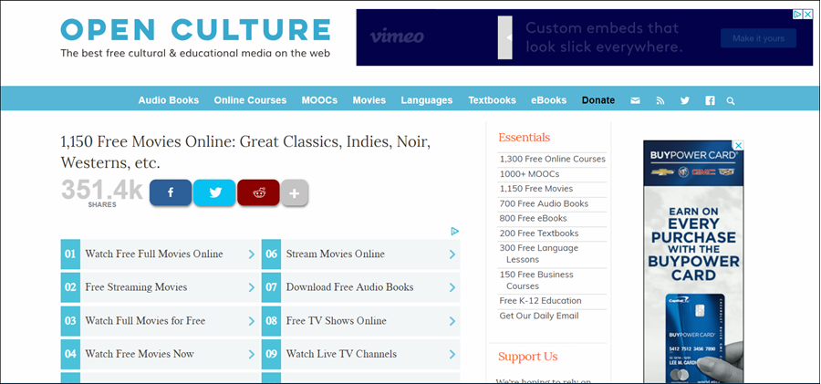 موقع OpenCulture