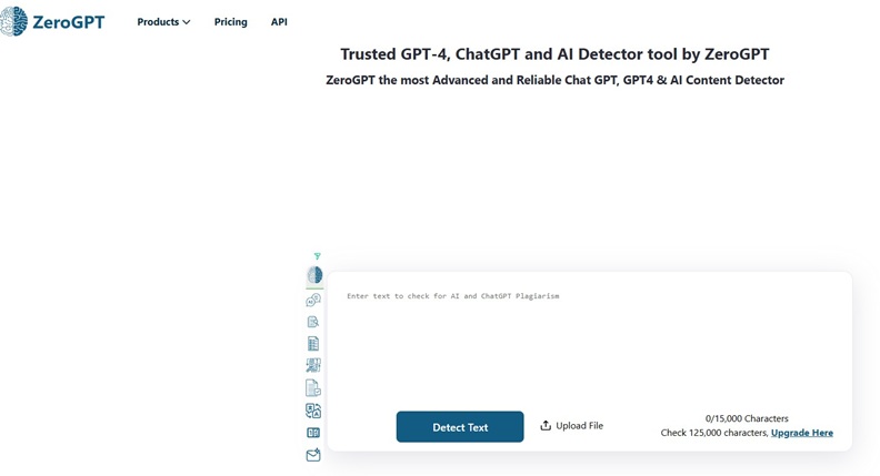 zerogpt كشف النصوص المكتوبة بالذكاء الاصطناعي