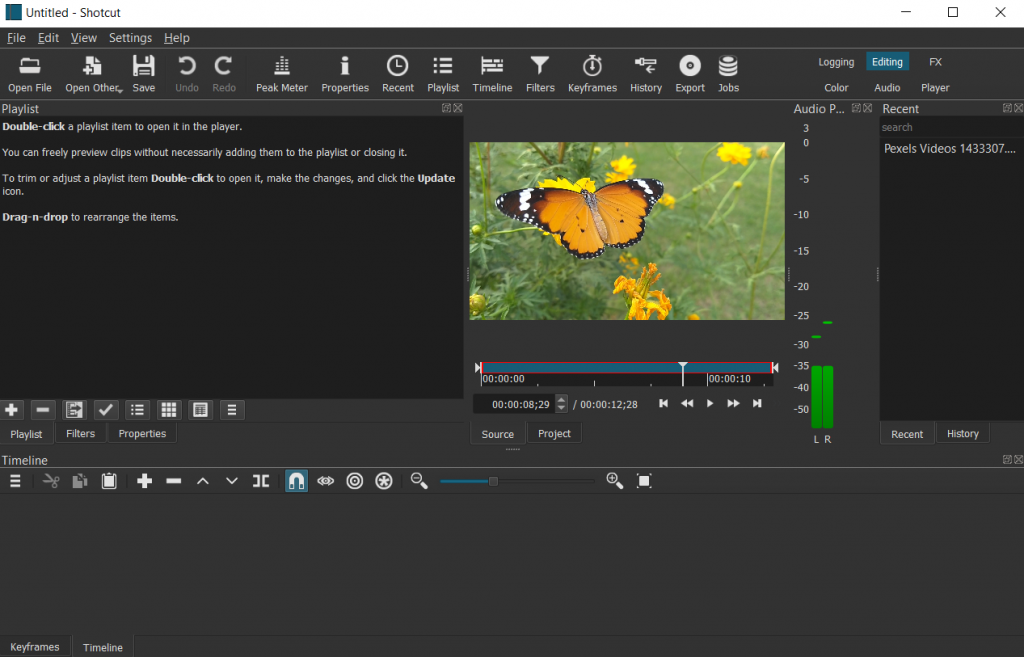 محرر فيديو Shotcut