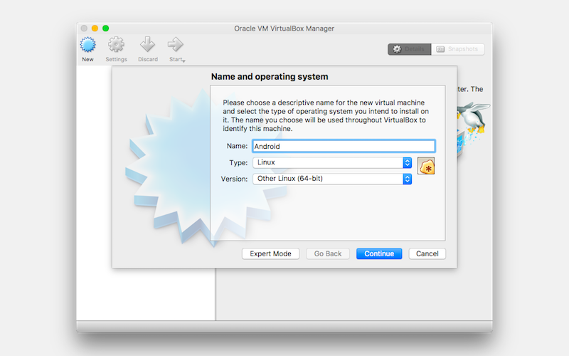 برنامج VirtualBox للماك