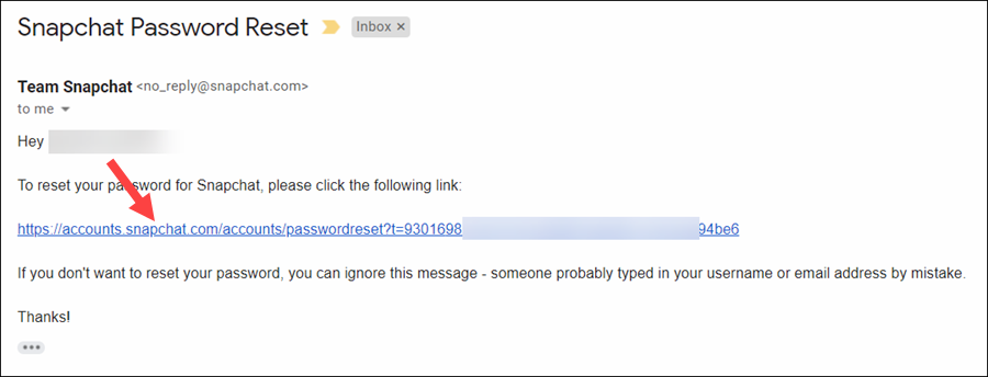 إعادة تعيين باسورد سناب شات