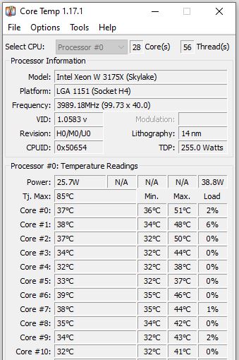 فحص حرارة المعالج CPU باستخدام أداة Core Temp