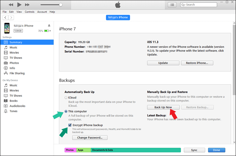 باك اب ايفون
