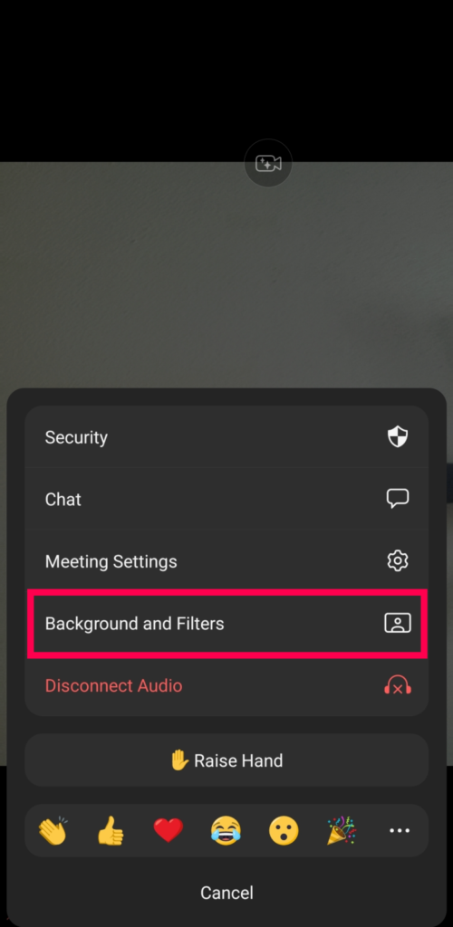 اعدادات خلفية زووم والطمس على الجوال