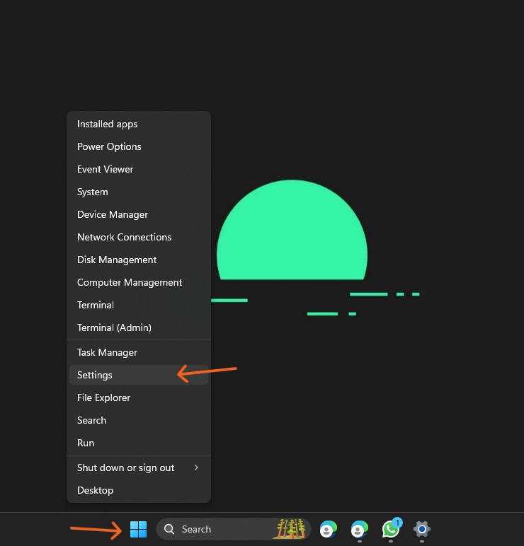 اعدادات الويندوز Setting