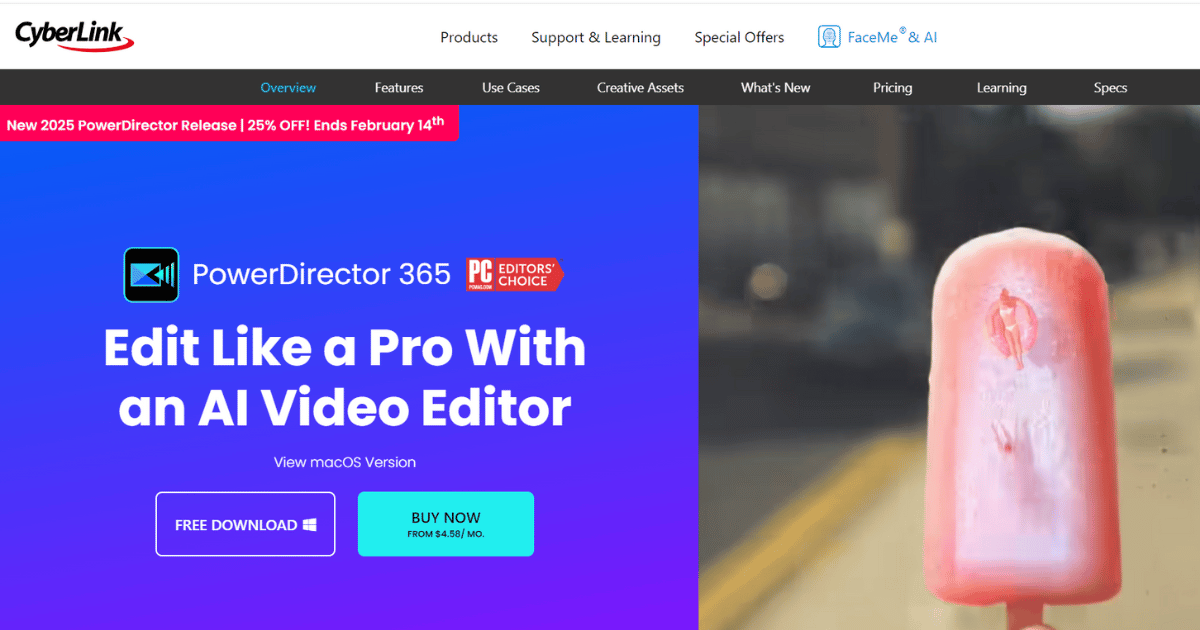 افضل برامج تحرير الفيديو CyberLink PowerDirector