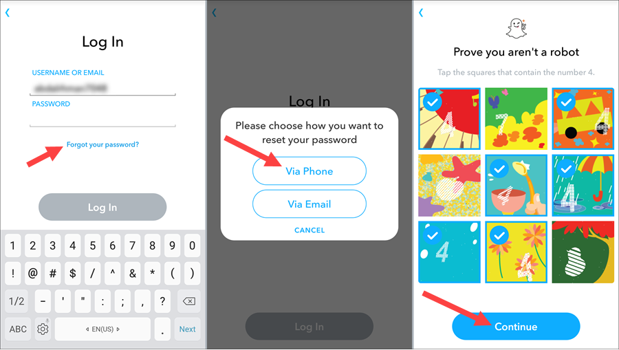 نسيت كلمة سر سناب شات