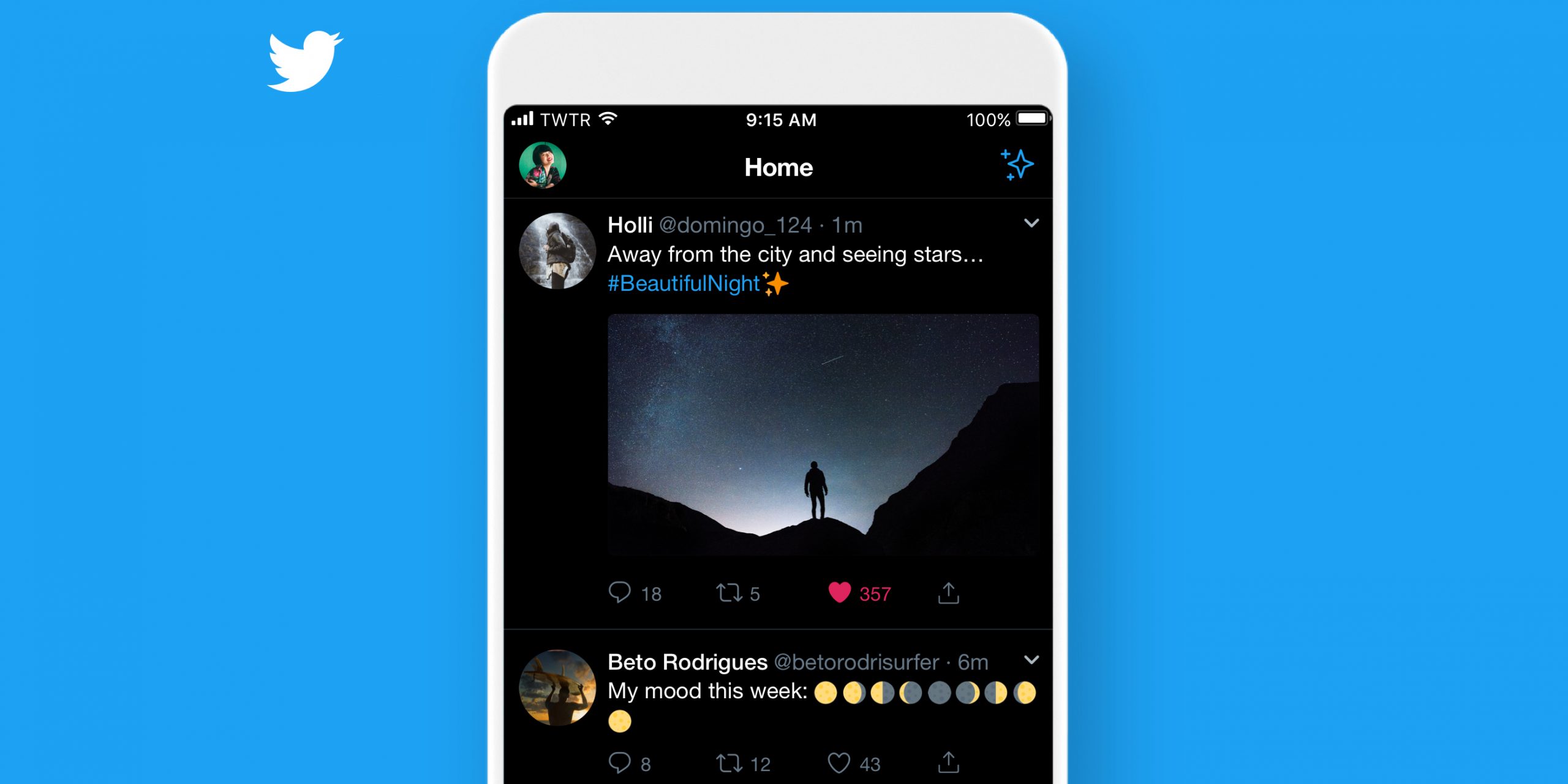 تشغيل الوضع المظلم في Twitter
