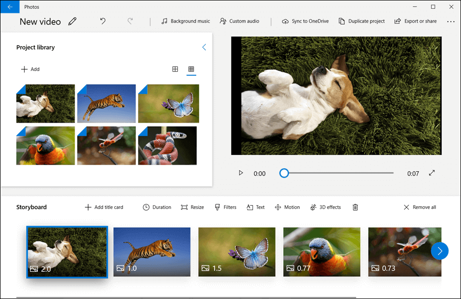 تطبيق Windows Video Editor