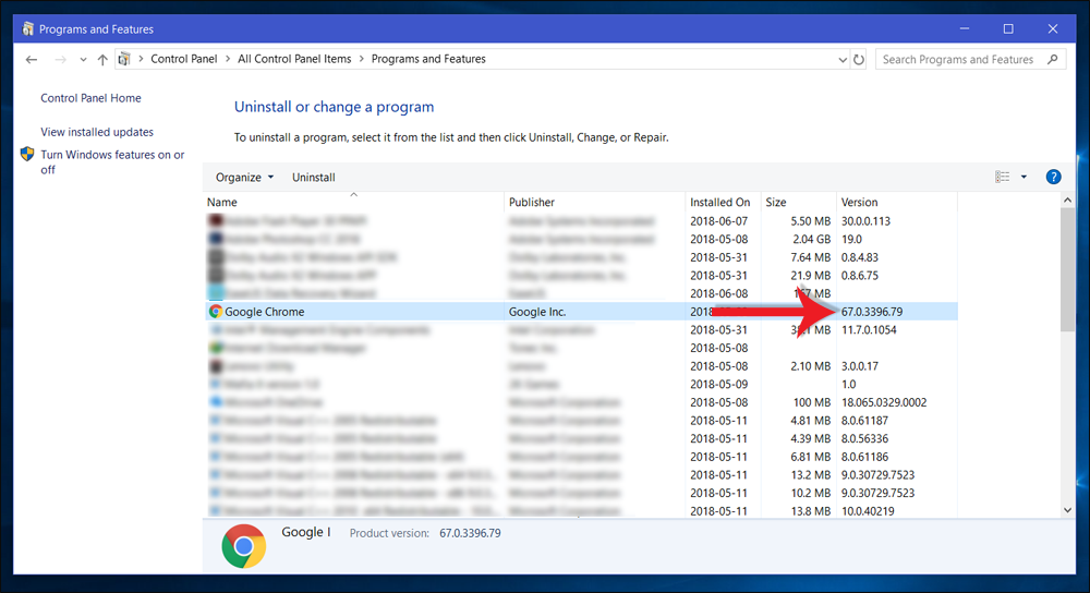 البرامج المثبتة على الكمبيوتر
