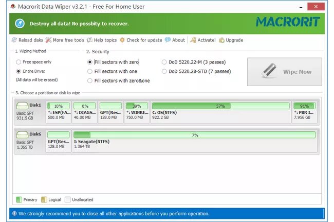 برنامج Macrorit Data Wiper