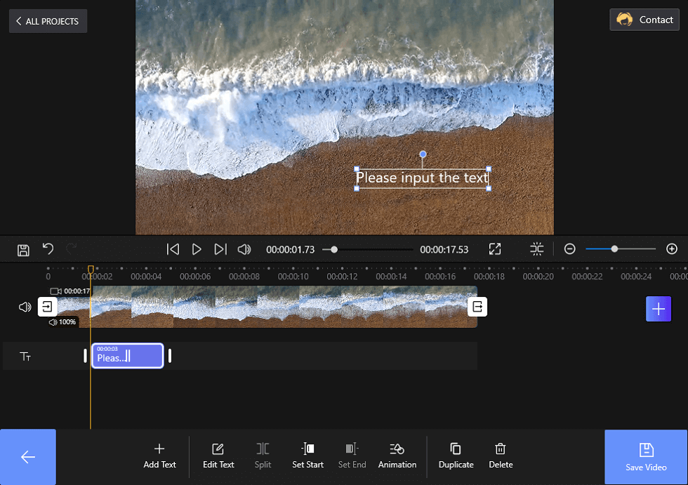 تحرير أو إضافة نص FilmForth 2