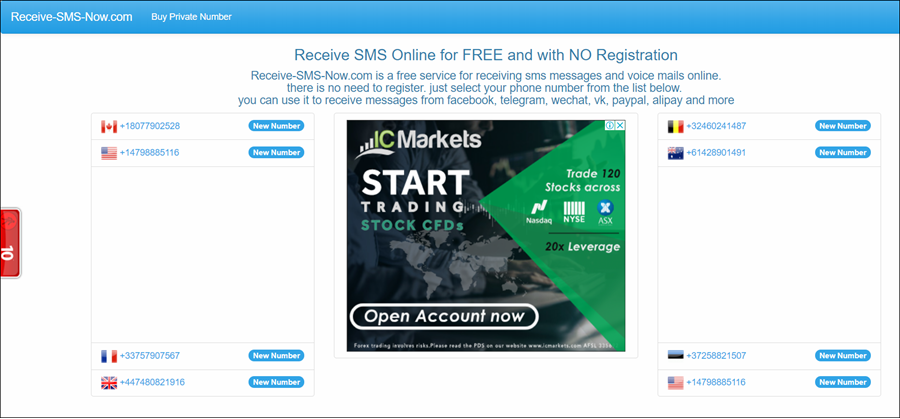 موقع receive-sms-now