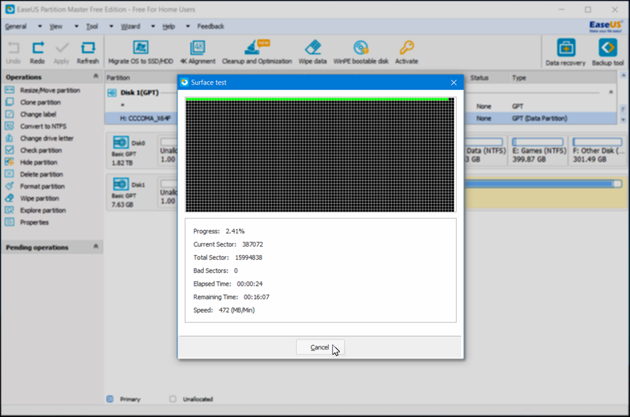 التحقق من أخطاء القرص الصلب