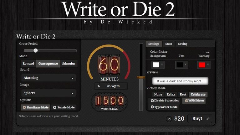 تطبيق Write or Die