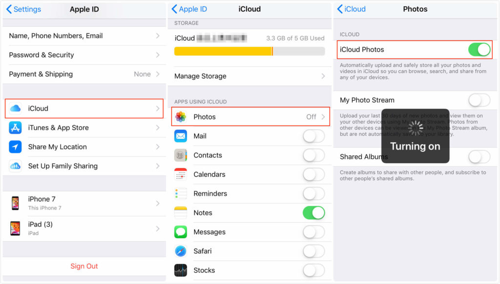 نقل الصور من ايفون إلى كمبيوتر بواسطة iCloud