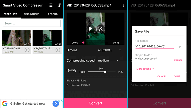 تطبيق Smart Video Compressor