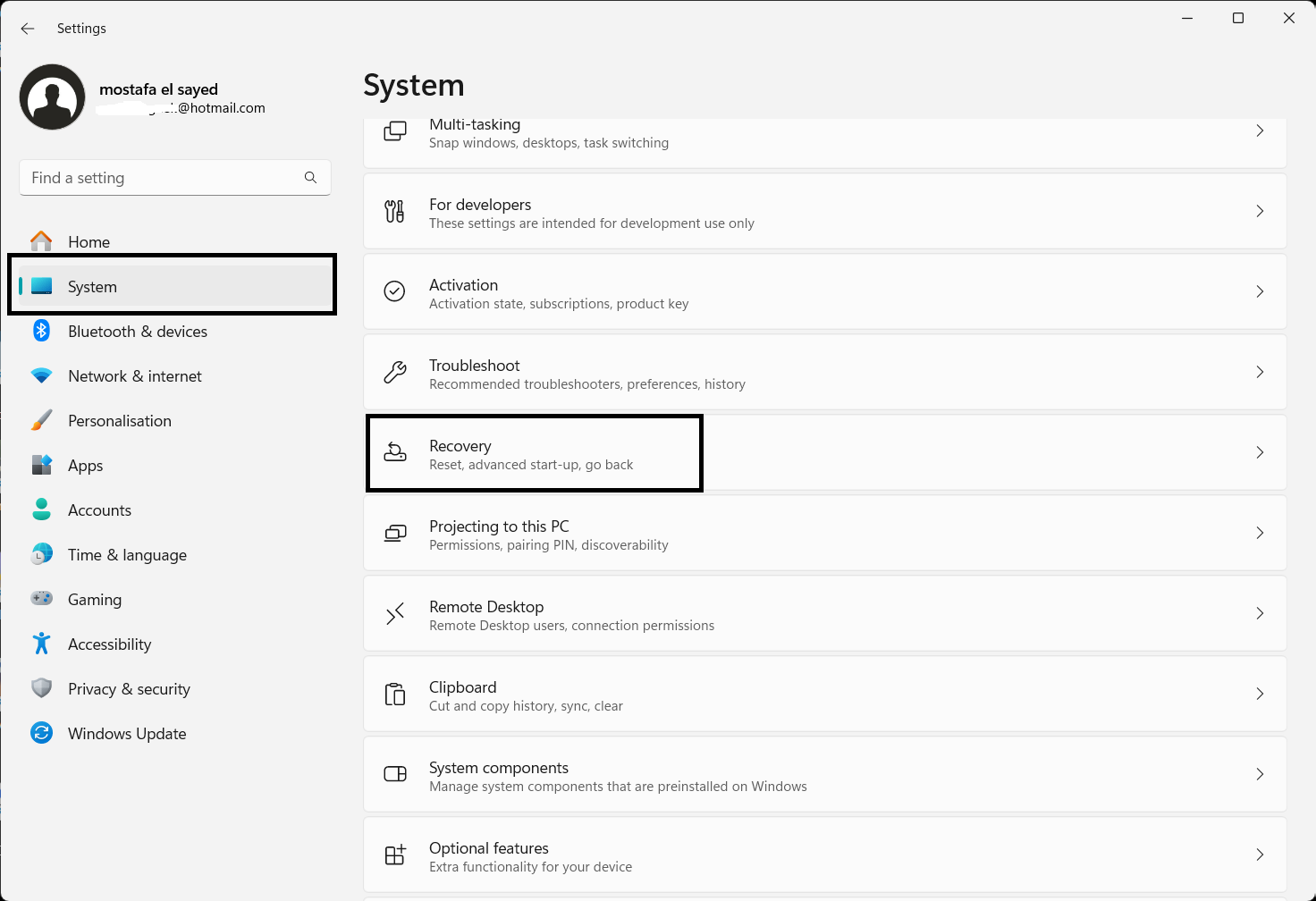الوصول الى الوضع الامن ويندوز 11