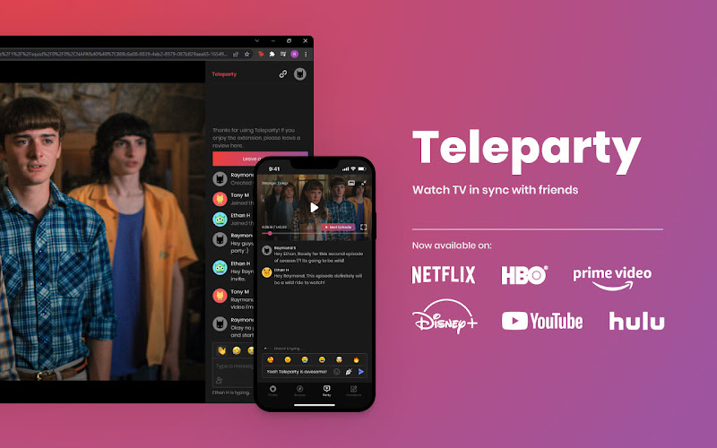 اضافة كروم Teleparty مشاهدة الافلام 