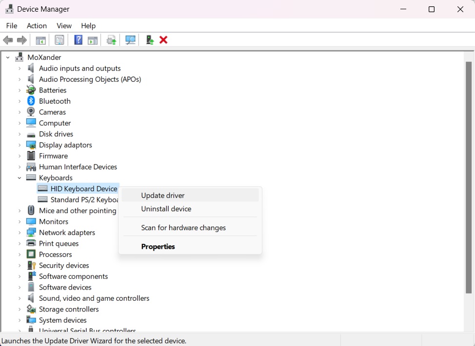 تحديث وإعادة تعريف الكيبورد
