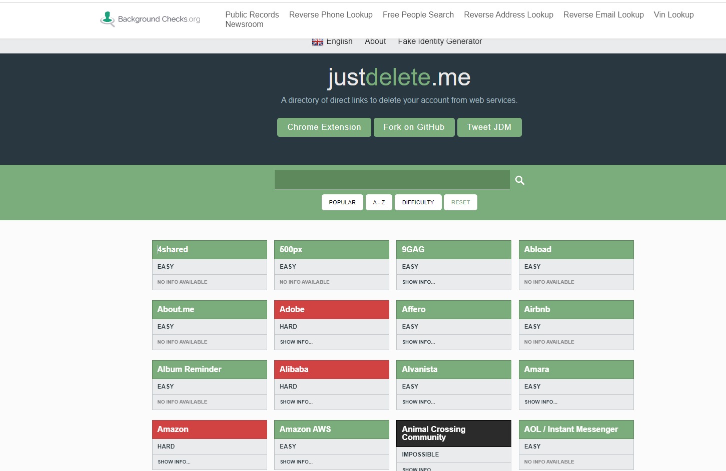 كيفية حذف حساب قديم اونلاين موقع justdeleteme