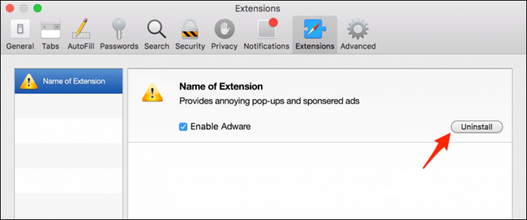ادارة الاضافات فى سفاري