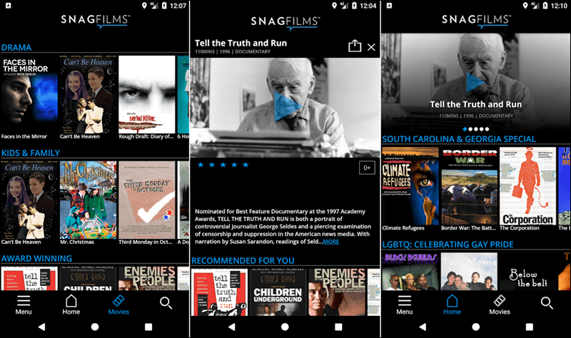 تطبيق SnagFilms