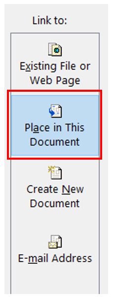 من خدع البوربوينت لربط الشريحة الحالية بشريحة أخرى في العرض التقديمي - الخيار "Place in this Document"