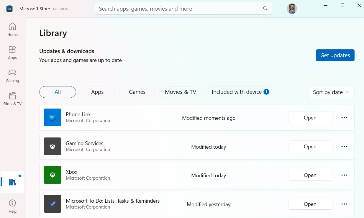تحديث تطبيق Microsoft Photos