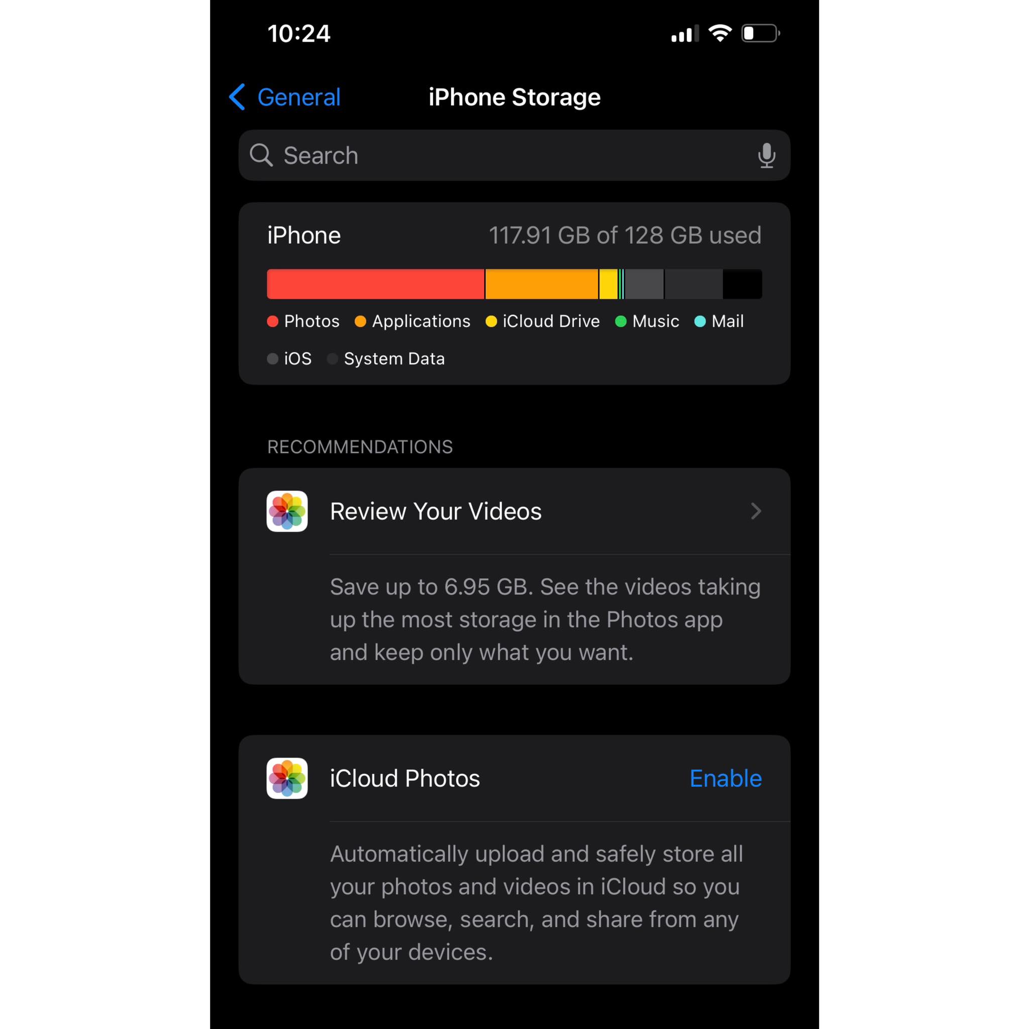 توصيات آبل بشأن زيادة مساحة الايفون