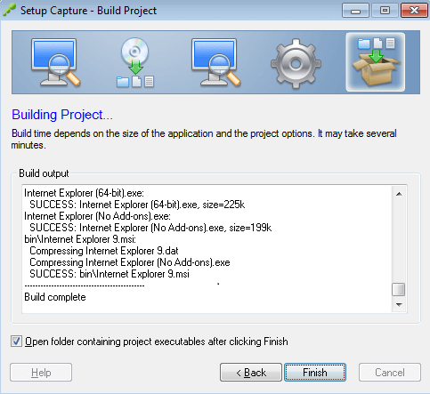 Setup-Capture-Build-Project-Finish