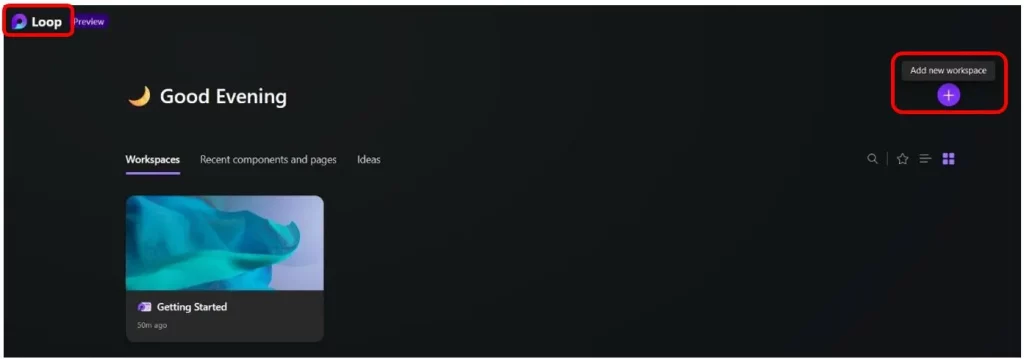 كيفية إضافة مساحة عمل جديدة