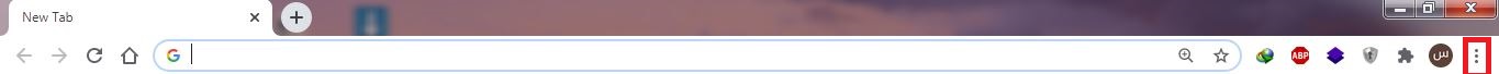 الثلاث نقاط الموجودة في الجوجل كروم