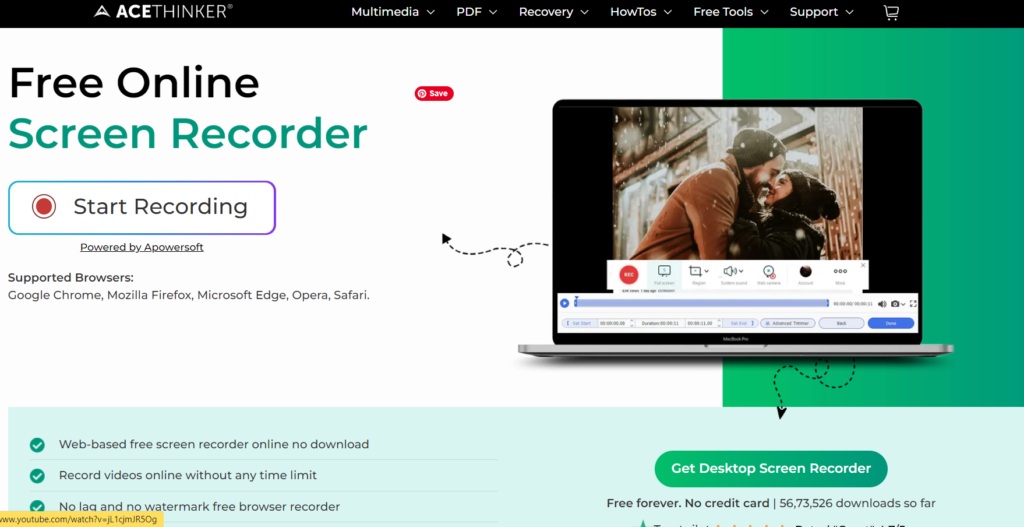 Acethinker Free Online Screen Recorder