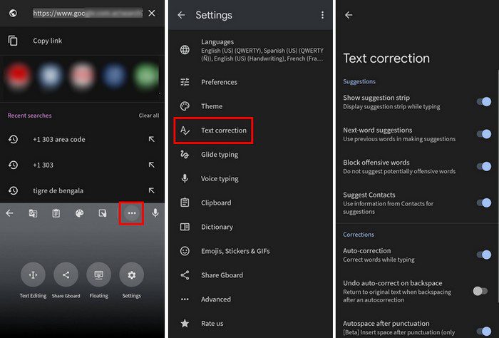 تعطيل خاصية التصحيح التلقائي في Gboard