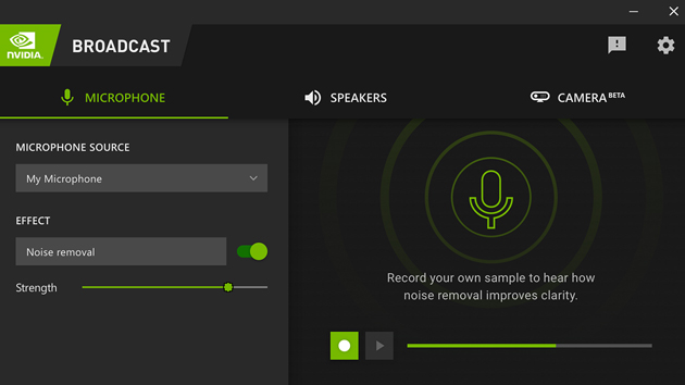 تطبيق NVIDIA Broadcast لعزل الضوضاء من الصوت